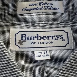 Burberrys of London Dress Shirt Size 16 1/2-33